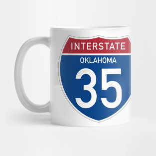 Oklahoma Mug - Interstate 35 - Oklahoma by Explore The Adventure